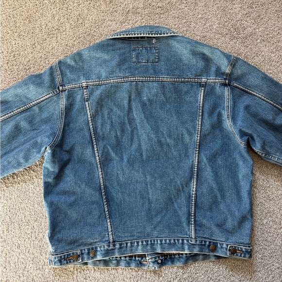 Armani Jeans Men’s Denim Jacket Size L 100% Cotton SIMINT Industria Small Flaw - Picture 7 of 13